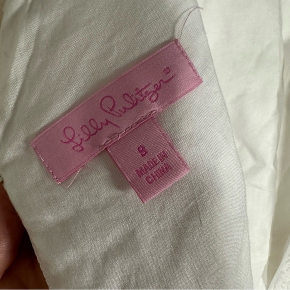 Lilly Pulitzer Shayna Classic White Papillon Butterfly Lace Shift Dress 8 - Picture 11 of 11